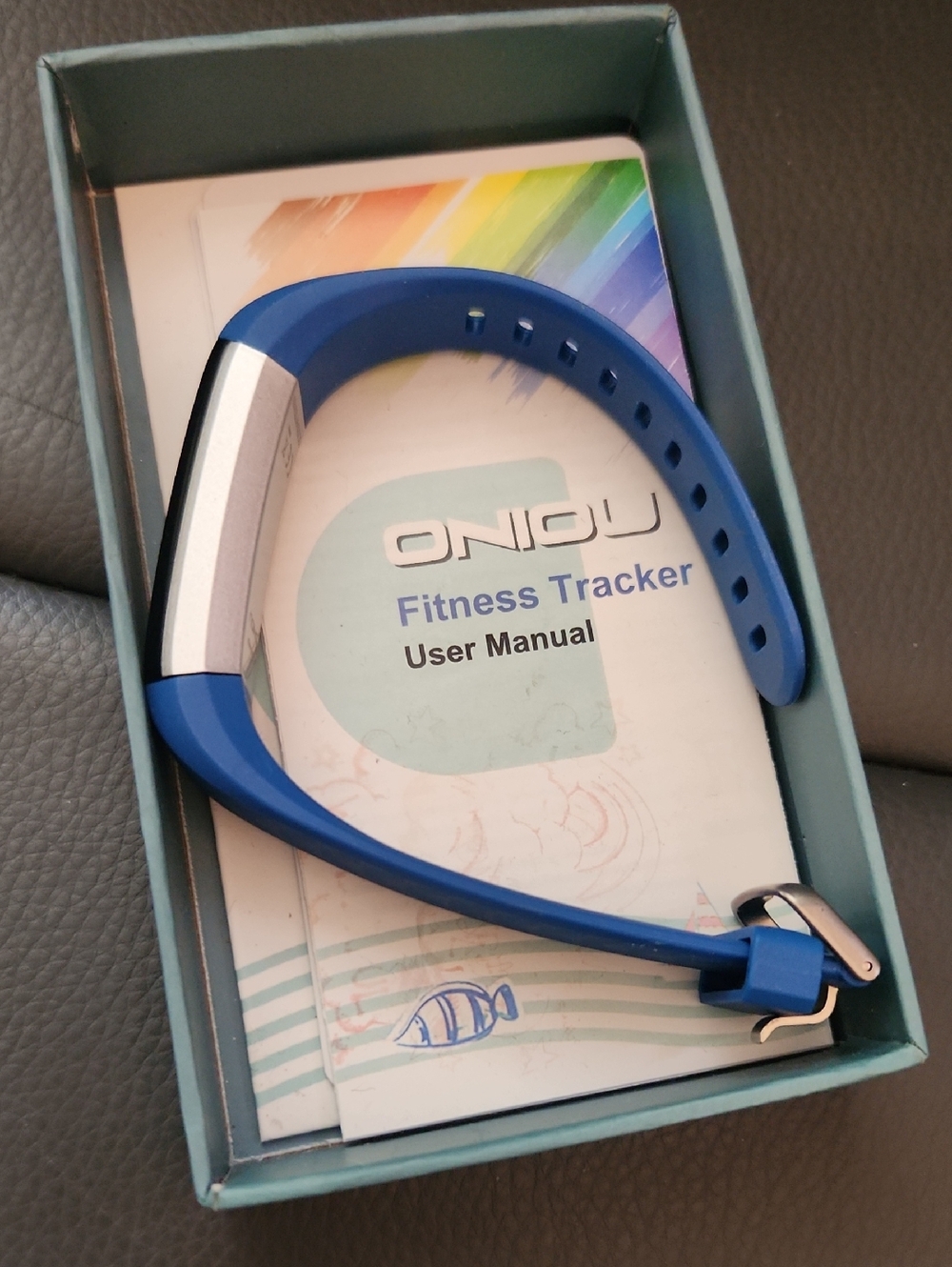 Blue Fitness Tracker Wristband